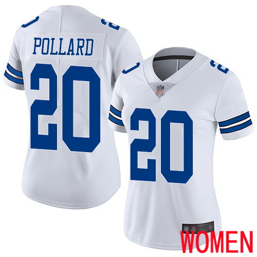 Women Dallas Cowboys Limited White Tony Pollard Road #20 Vapor Untouchable NFL Jersey->dallas cowboys->NFL Jersey